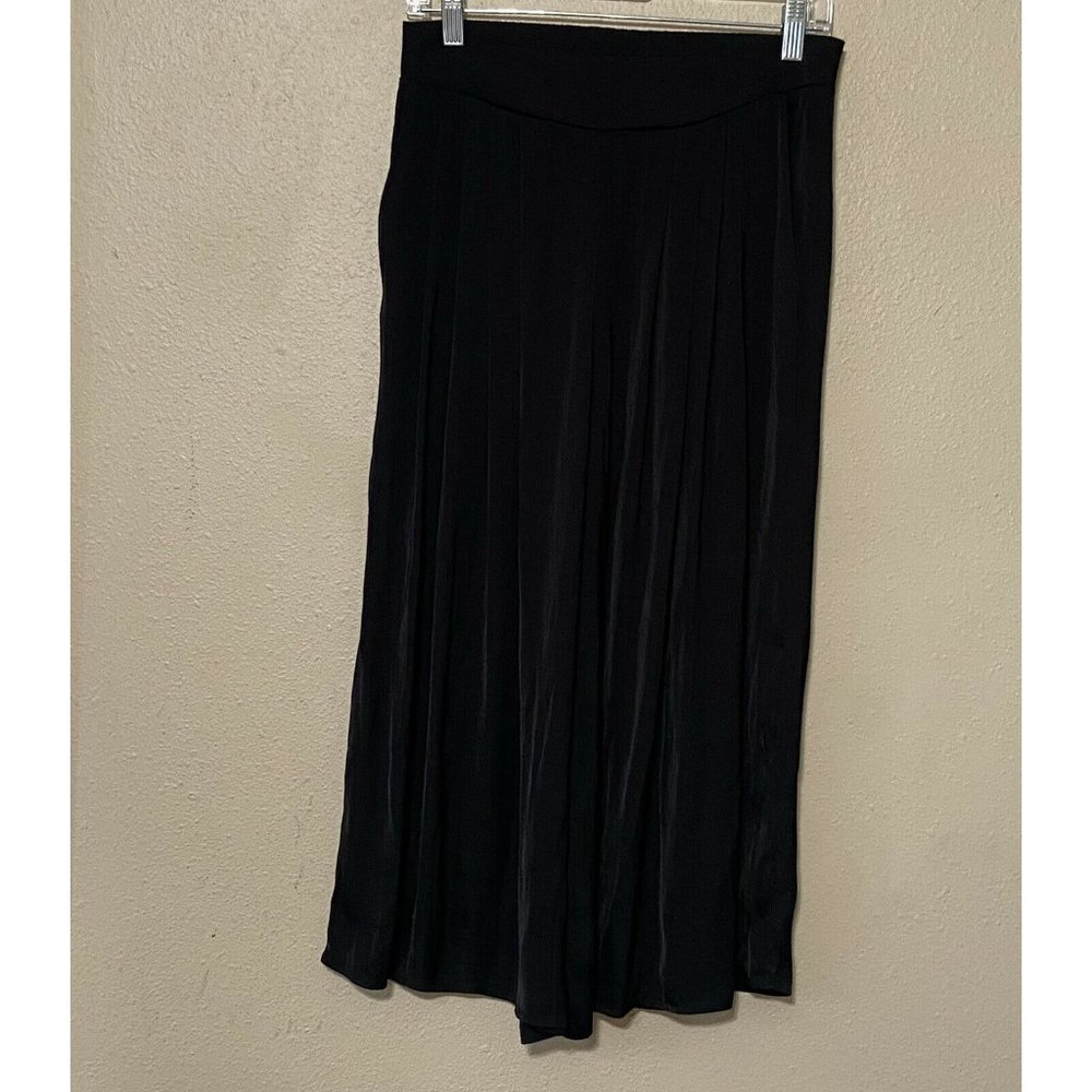 Vince Camuto Womens Dress Pants Black Size XS Wide Leg Elastic Waist Pockets EUC